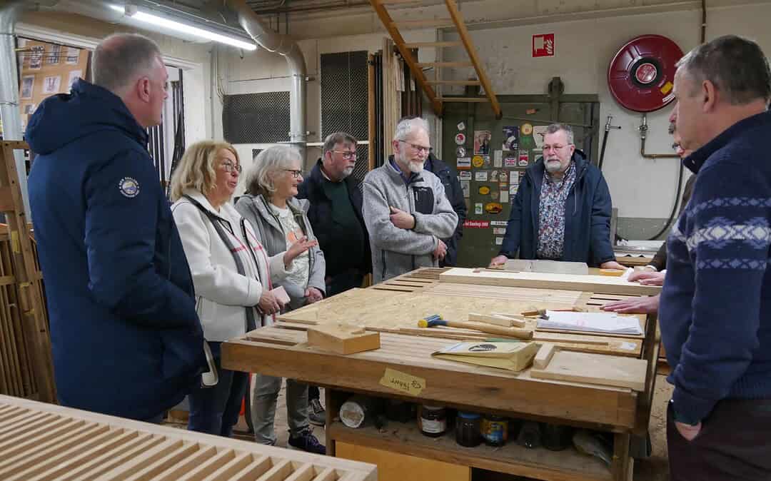 Orgel in restauratie, bezoek aan de orgelbouwer.